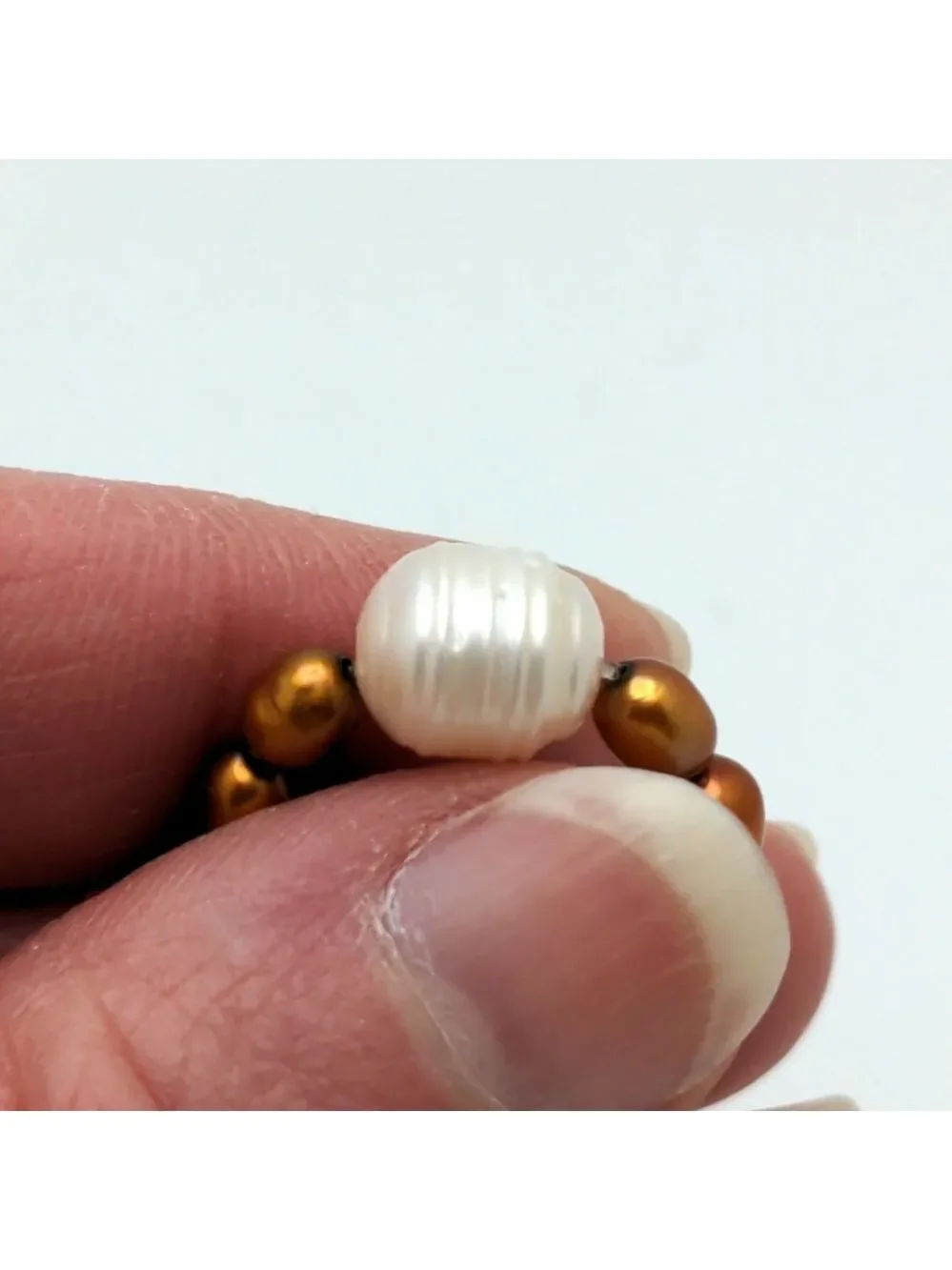 Handmade Baroque Pearl Gold Ring